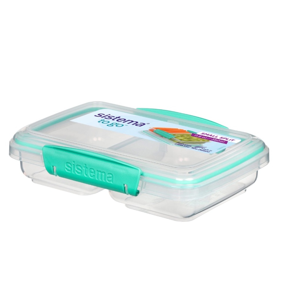 Sistema To Go Clear and Teal Food Storage Container